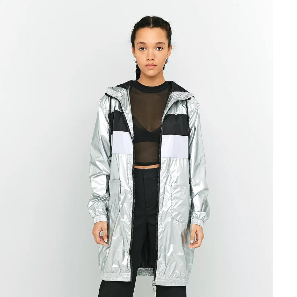 FILA Hooded Metallic Jacket Sz Small